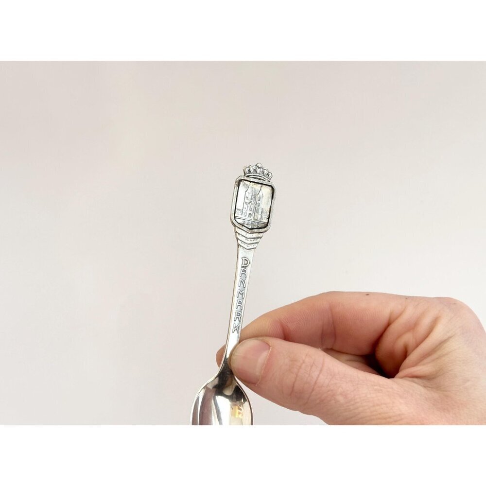 Viborg Cathedral, Danmark Landmark Silver Plated Collectible Vintage Tiny Spoon - Picture 2 of 13